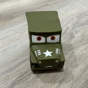 Disney Pixar Cars Sarge Army Jeep Bath Toy Green Military Truck Toddler
